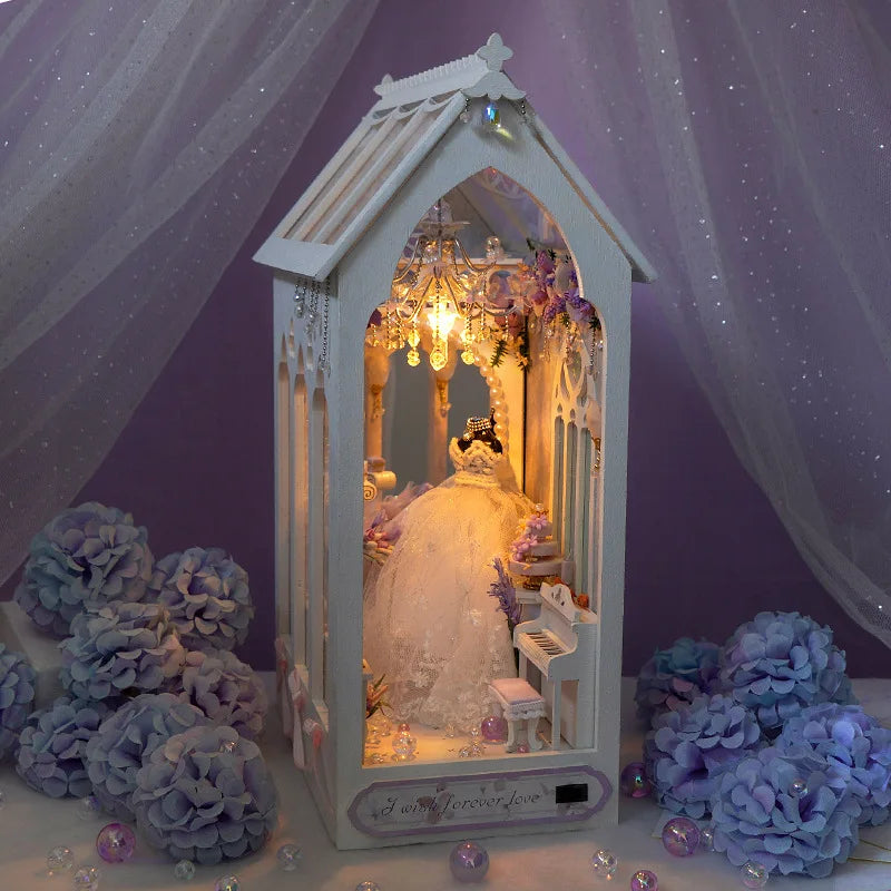 Tianyu Diy Cottage Bookstand Tc21 Hand Assembled Forever Fangfei Creative Model Figurine Qixi Festival Birthday Gift Home Decor