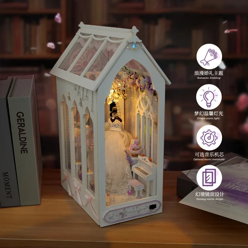 Tianyu Diy Cottage Bookstand Tc21 Hand Assembled Forever Fangfei Creative Model Figurine Qixi Festival Birthday Gift Home Decor